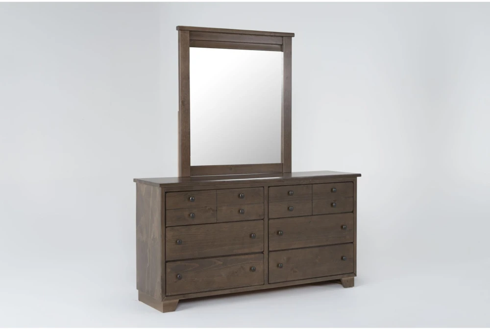 Marco Brown 6 Drawer Dresser/Mirror - Image 2