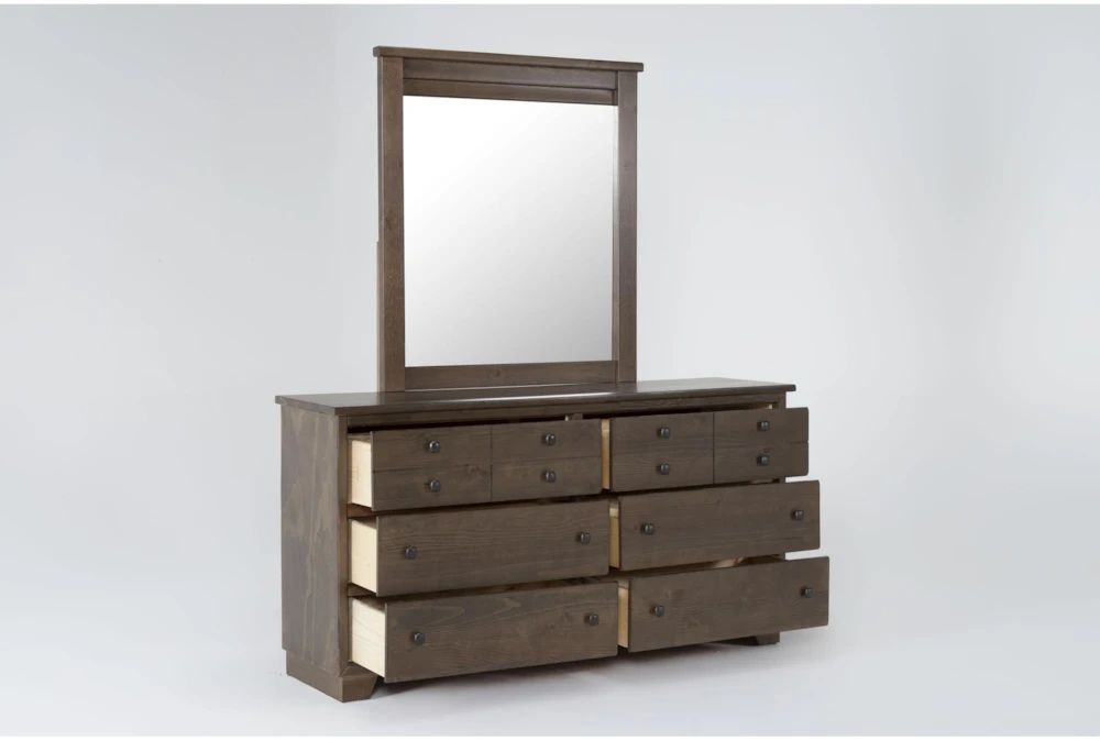 Marco Brown 6 Drawer Dresser/Mirror - Image 3