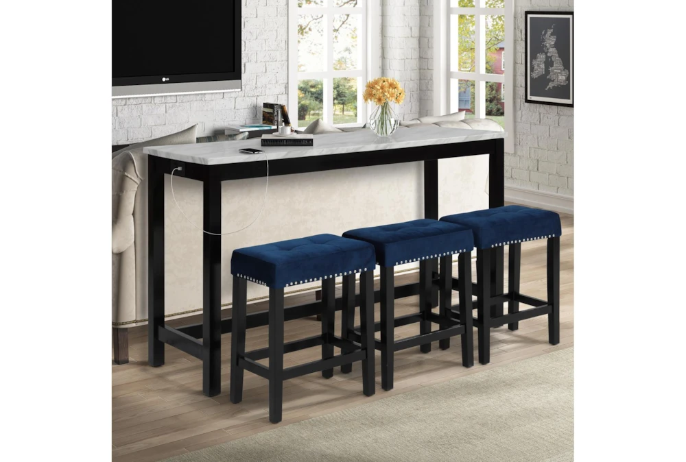 Janie Blue 4 Piece Console Bar Set - Image 13