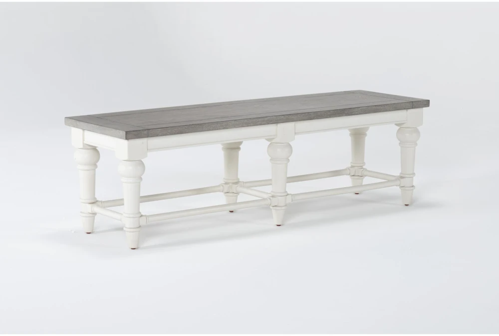Edward 60" Two Tone Dining Bench - Image 2