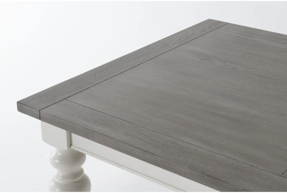 Edward 66" Dining With Winter White Chairs And Urban Grey Chairs Set For 6 - Image 5