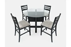 Zachar Charcoal 80" Counter Set For 4