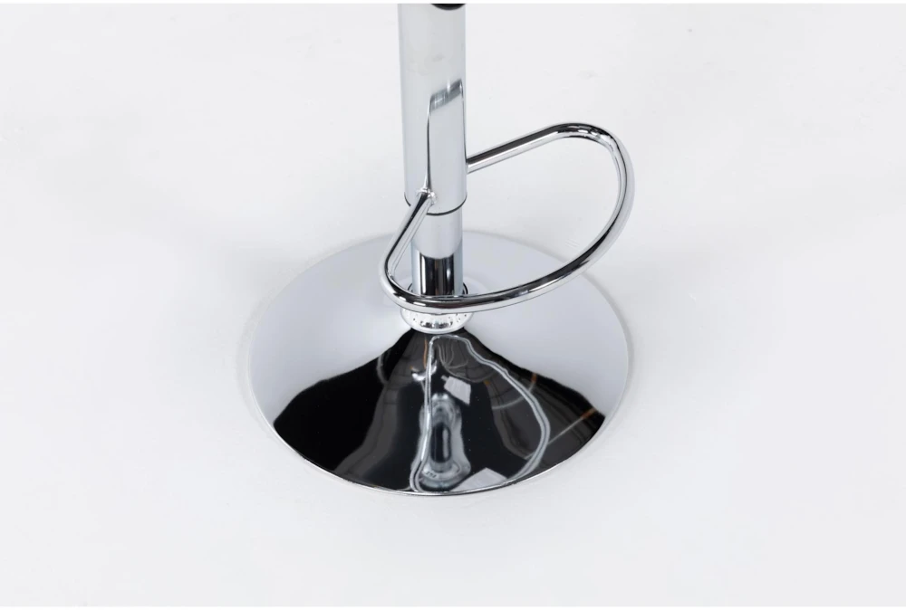 Collin Backless Adjustable Bar Stool Black & Chrome - Image 5