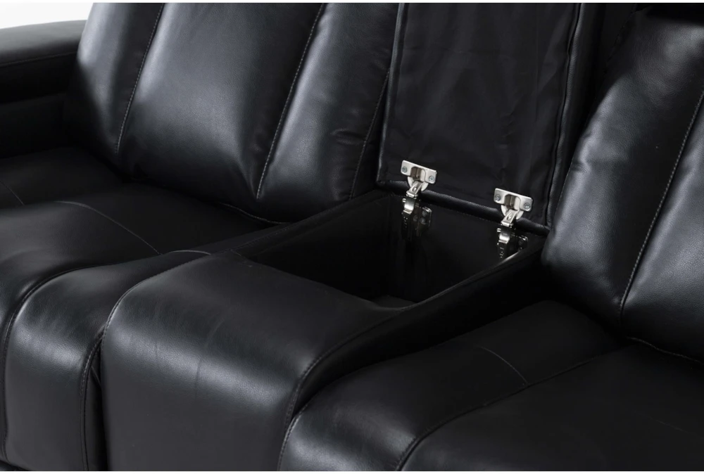 Eastwood Midnight 75" Power Reclining Storage Console Loveseat With Power Headrest & USB - Image 7
