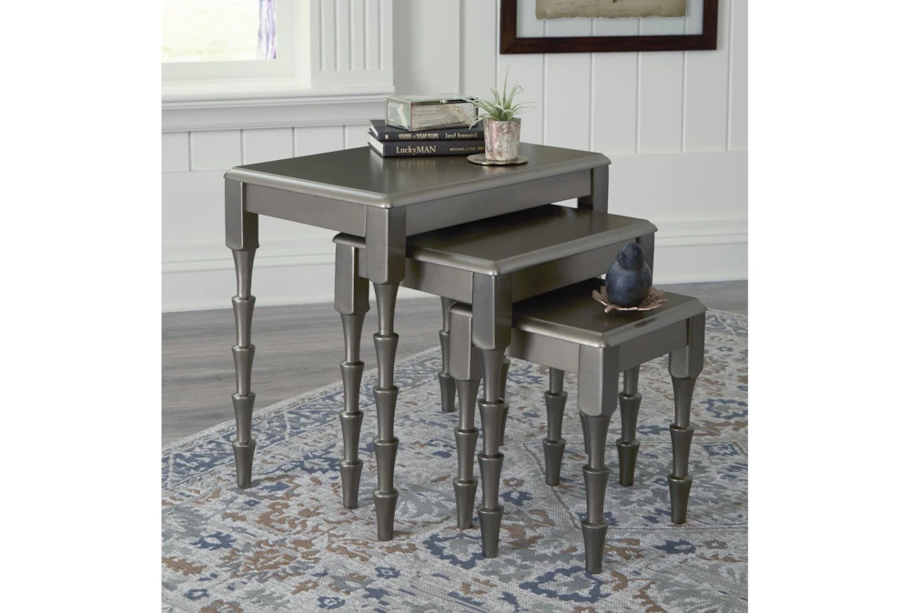 Yasmin 3 Piece Nesting Table Set - Image 4