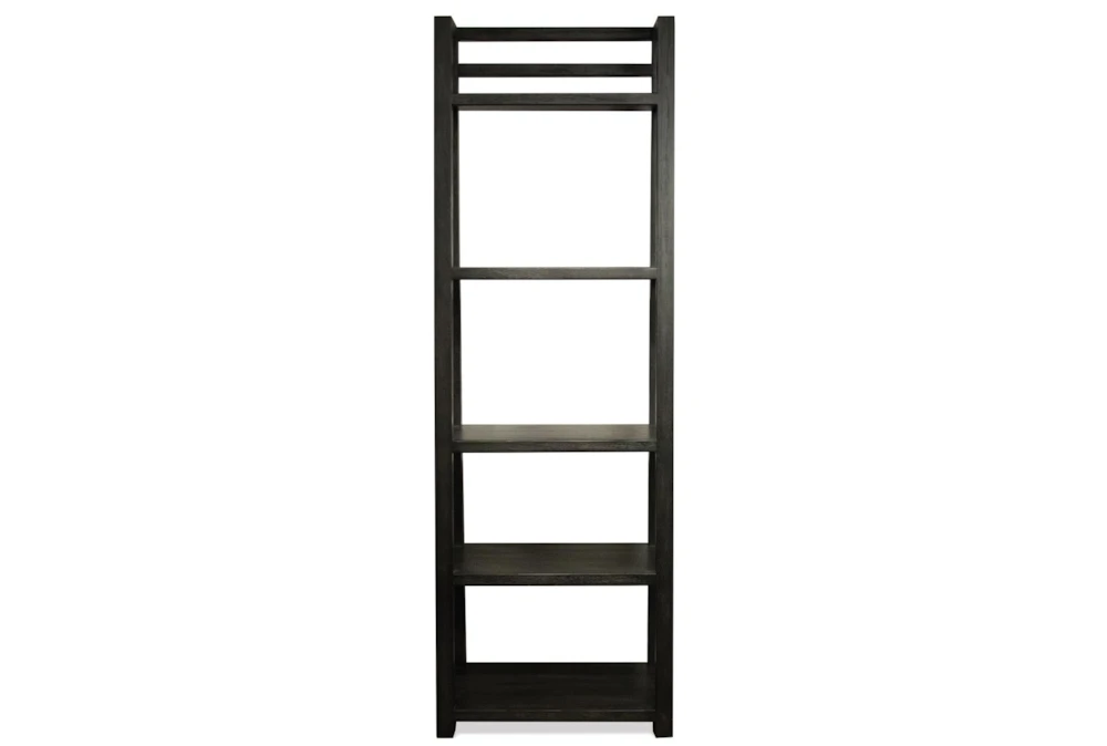 Regis Black 72" Angled Bookshelf - Image 2