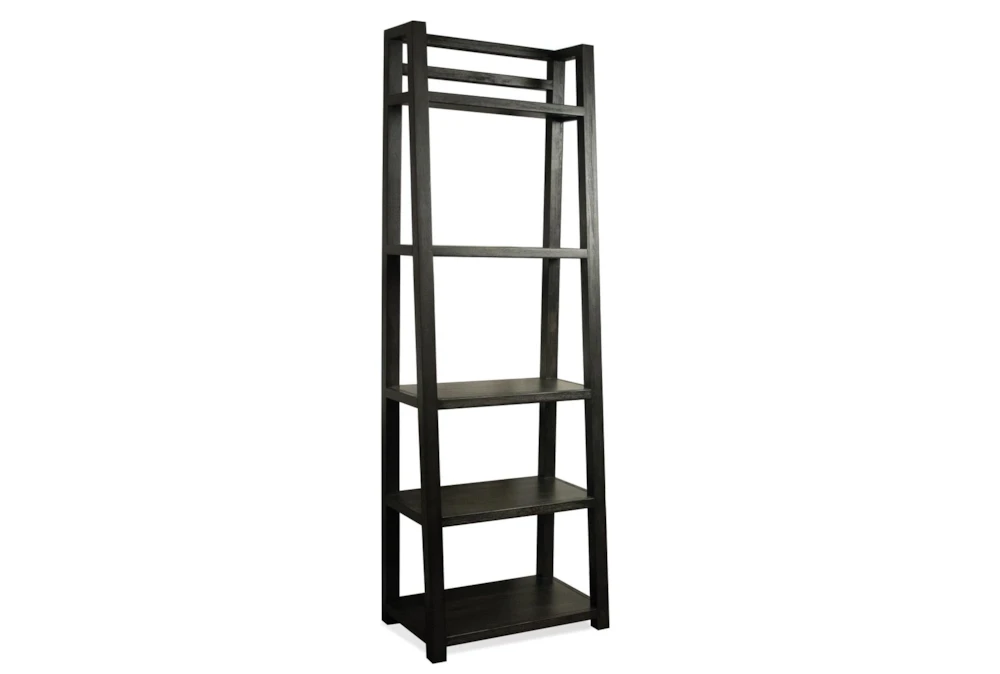 Regis Black 72" Angled Bookshelf - Image 4