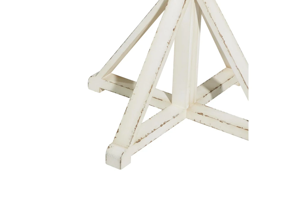 30X31 White Wood Accent Table - Image 2