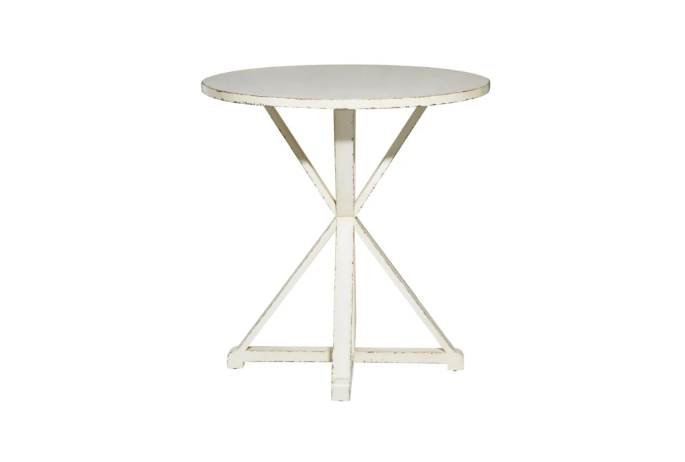 30X31 White Wood Accent Table - Image 4