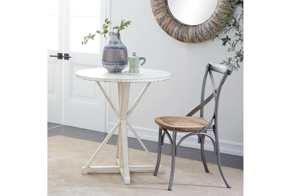 30X31 White Wood Accent Table - Image 5