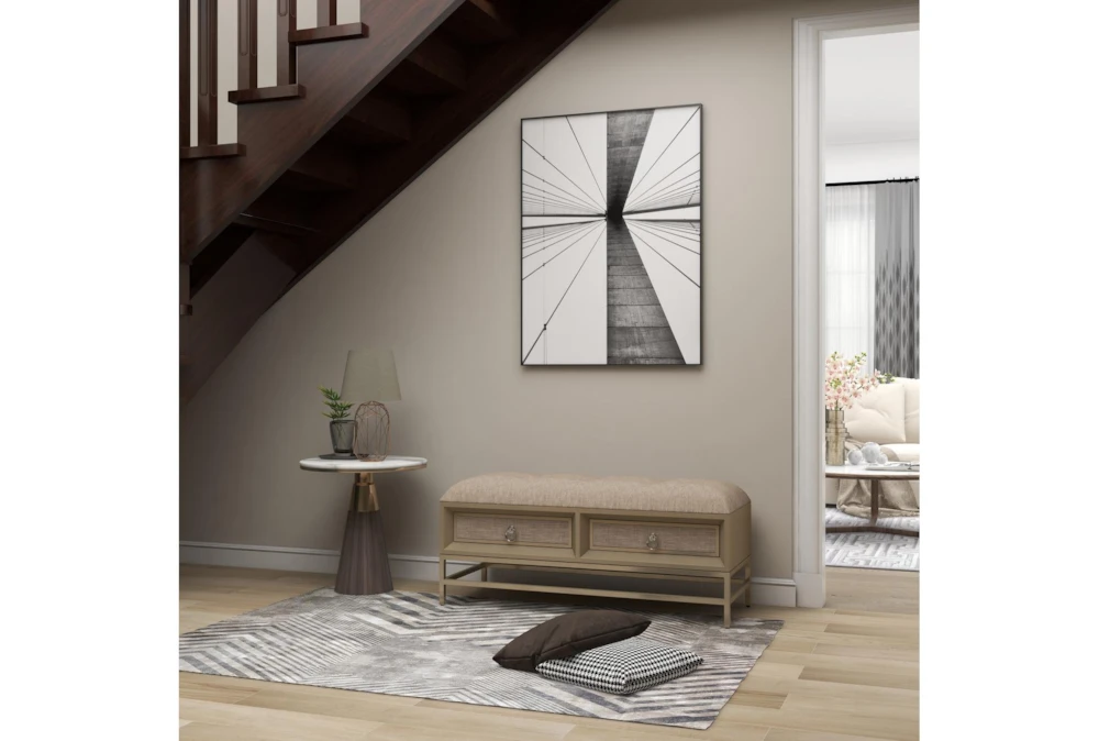 43X19 Beige Linen Storage Bench - Image 15