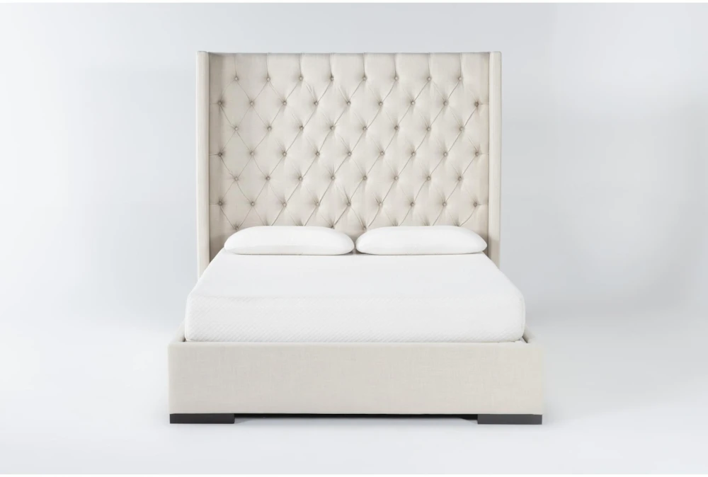 Halle King Hand Tufted Upholstered Shelter Bed