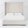Halle California King Upholstered Shelter Bed