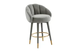 Myla Light Grey Swivel Counter Stool