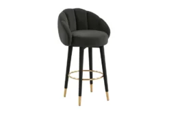 Myla Black Swivel Bar Stool