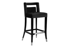 Hart Black Velvet Bar Stool