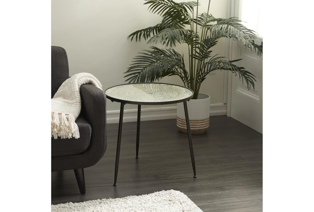 24X23 Black Iron Accent Table - Image 5