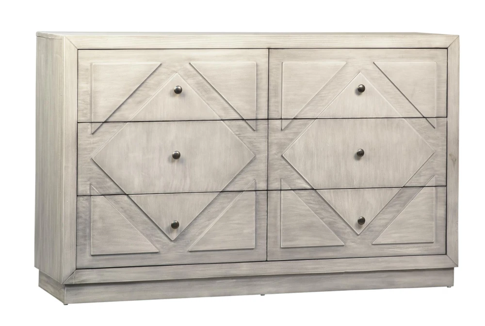 Diamond Design 6 Drawer Dresser - Image 2