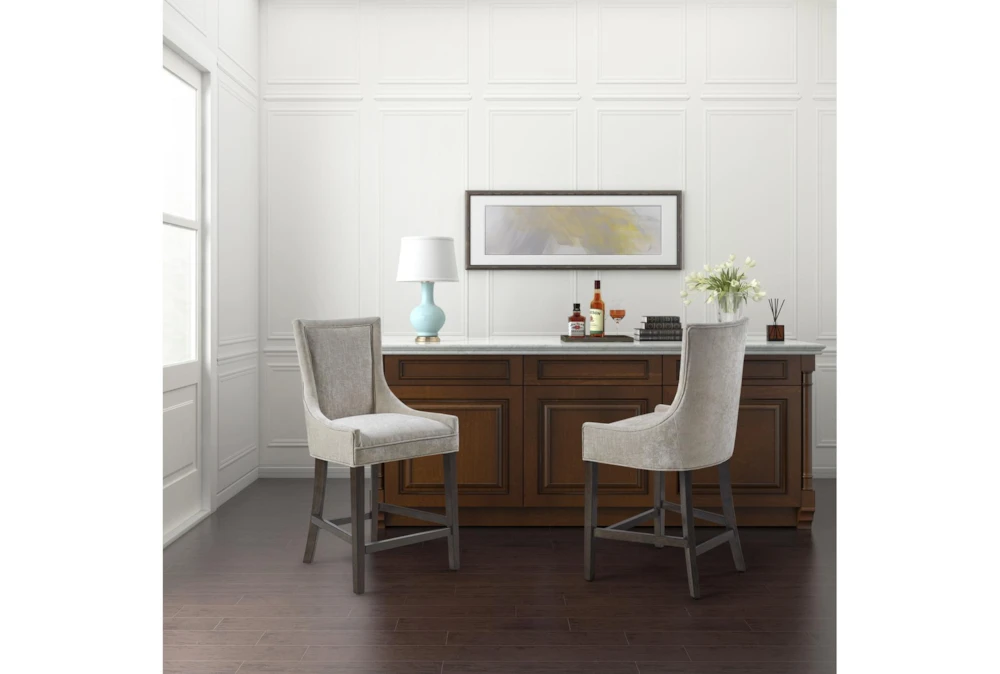 Helena Cream Upholstered Counter Stool - Image 9