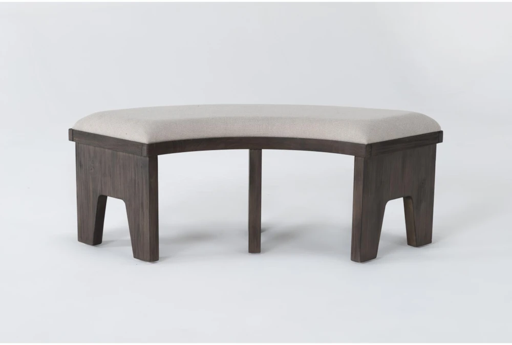 Gustav 54" Curved Bench With Upholstered Seat By Nate Berkus + Jeremiah Brent