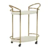 Maria Cream/Gold Rolling Bar Cart