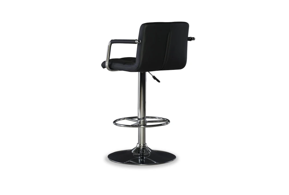 Troy Black Adjustable Barstool - Image 4
