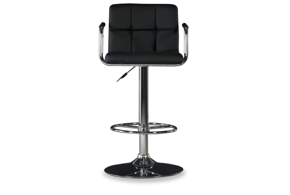 Troy Black Adjustable Barstool - Image 2