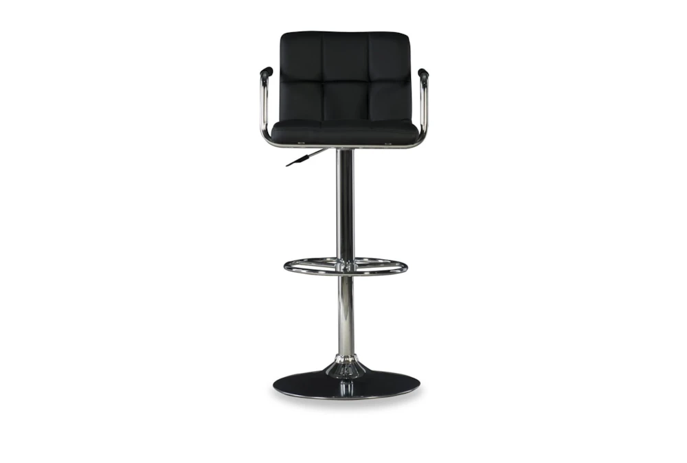 Troy Black Adjustable Barstool - Image 3