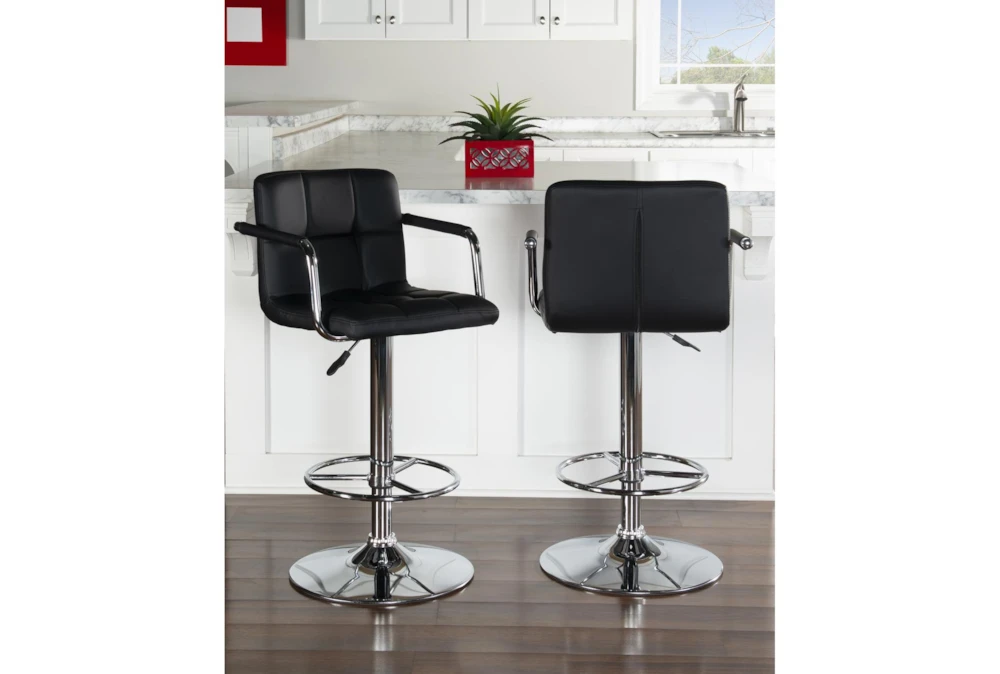 Troy Black Adjustable Barstool - Image 9
