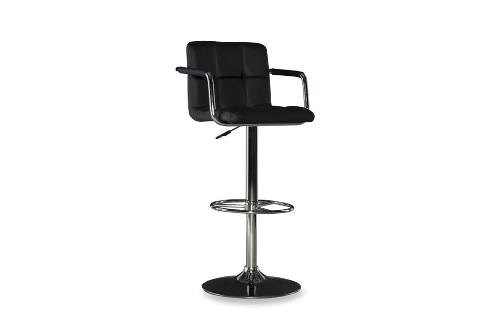 Troy Black Adjustable Barstool