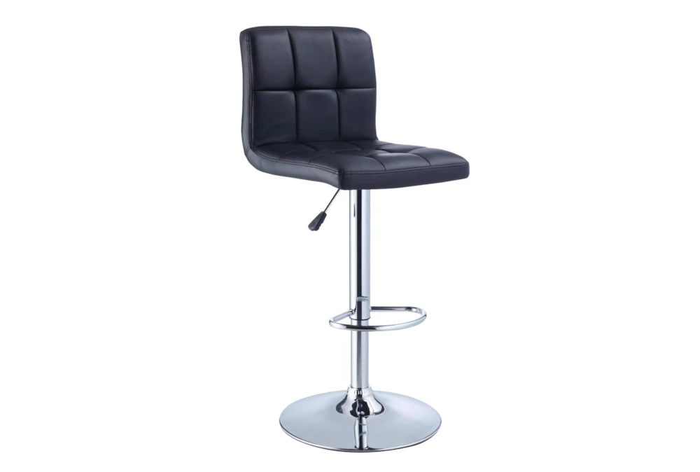 Teagan Black Adjustable Barstool