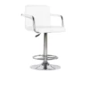 Troy White Adjustable Barstool