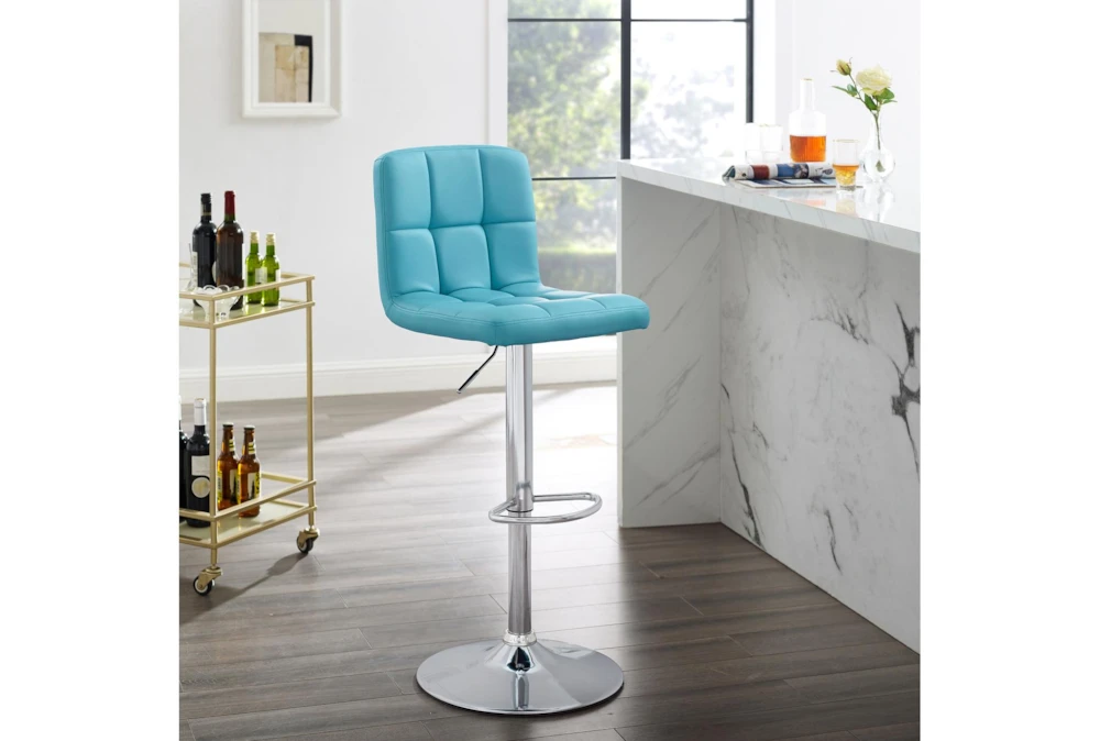 Sawyer Teal Adjustable Barstool - Image 6