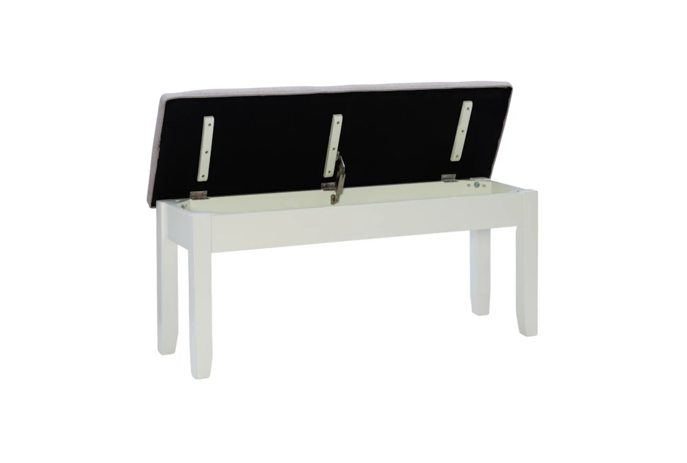 Morgan Grey 44" Dining Storage Bench - Image 2