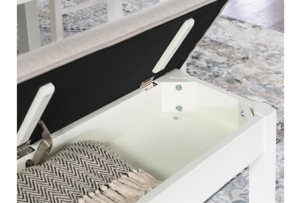 Morgan Grey 44" Dining Storage Bench - Image 9