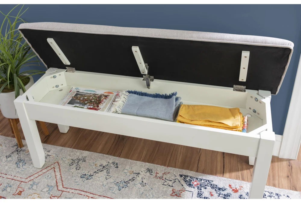 Morgan Grey 44" Dining Storage Bench - Image 14