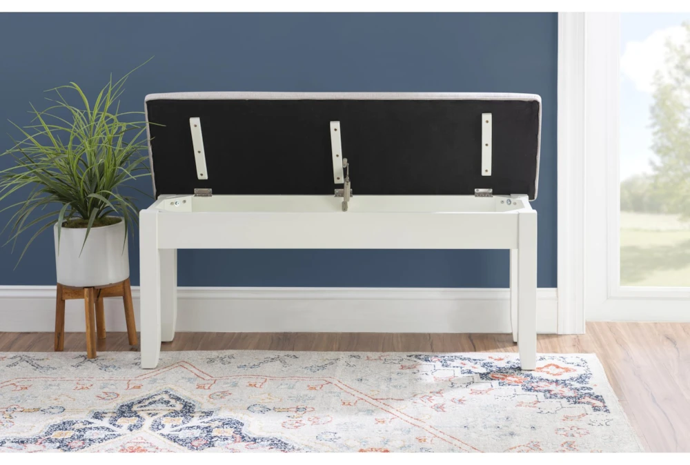 Morgan Grey 44" Dining Storage Bench - Image 13