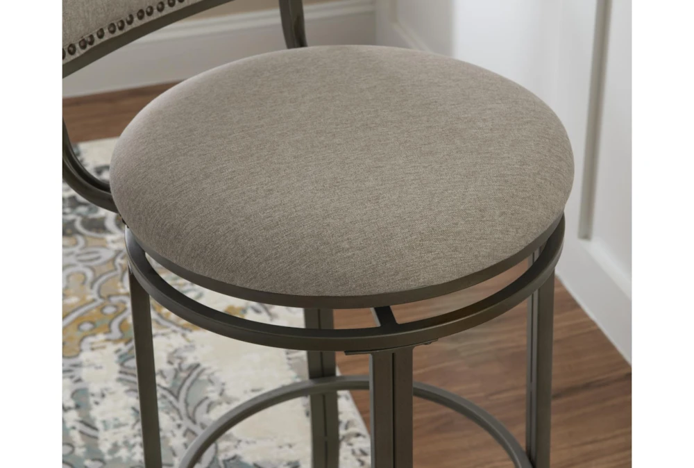 Hamilton Pewter Barstool - Image 7