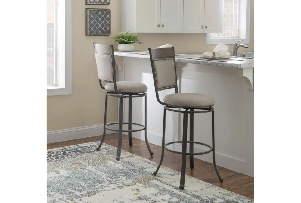 Hamilton Pewter Barstool - Image 8