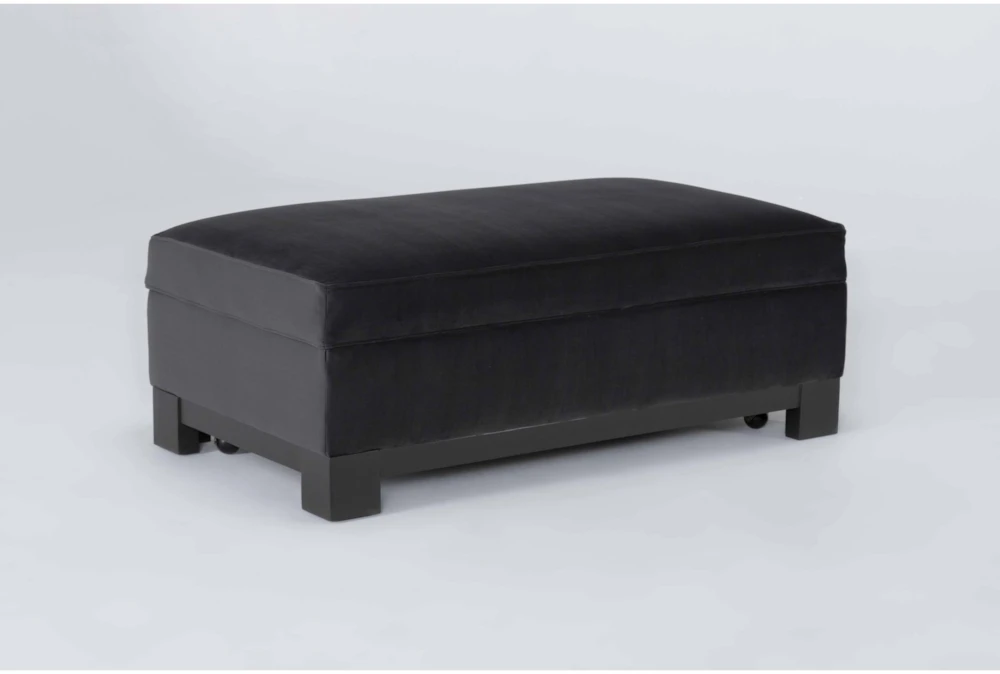 Cypress III 47" Velvet Foam Accent Storage Ottoman - Image 2
