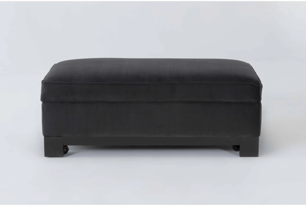 Cypress III 47" Velvet Foam Accent Storage Ottoman