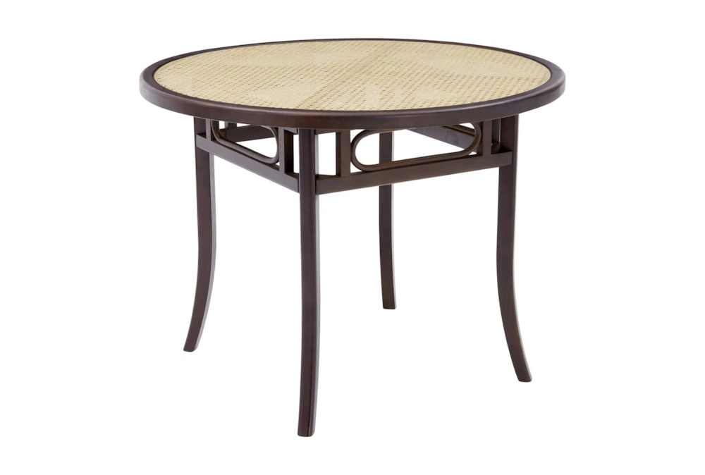 Cafe Black 40" Round Dining Table With Cane - Image 2