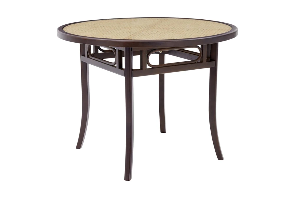 Cafe Black 40" Round Dining Table With Cane - Image 3