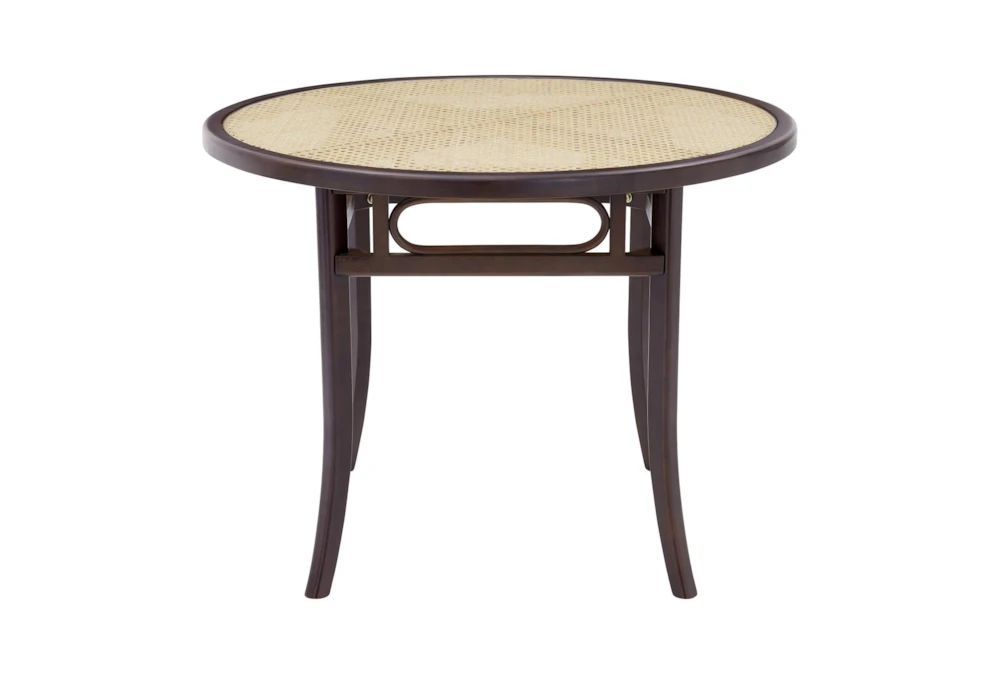 Cafe Black 40" Round Dining Table With Cane