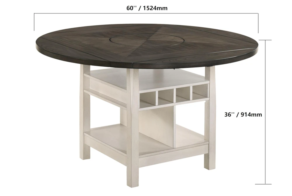 Tricia Chalk Grey 60" Counter Table - Image 2
