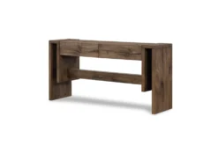 Double Alter Style Oak Veneer Console