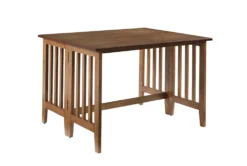 Hopper Walnut Drop Leaf 47" Dining Table