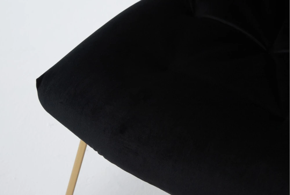 Alexas Black Velvet Office Chair - Image 5