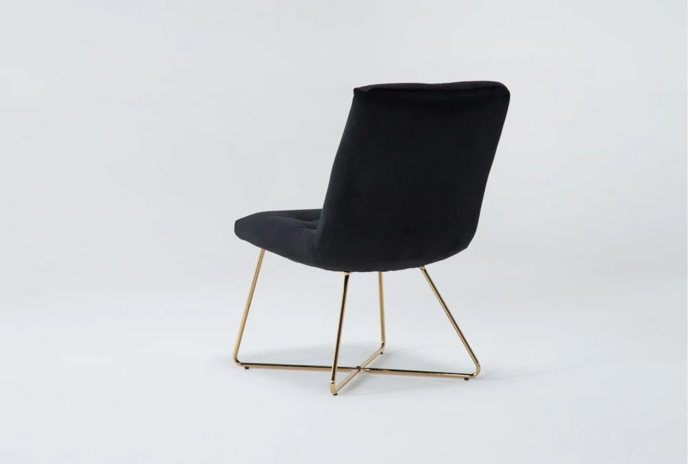 Alexas Black Velvet Office Chair - Image 3