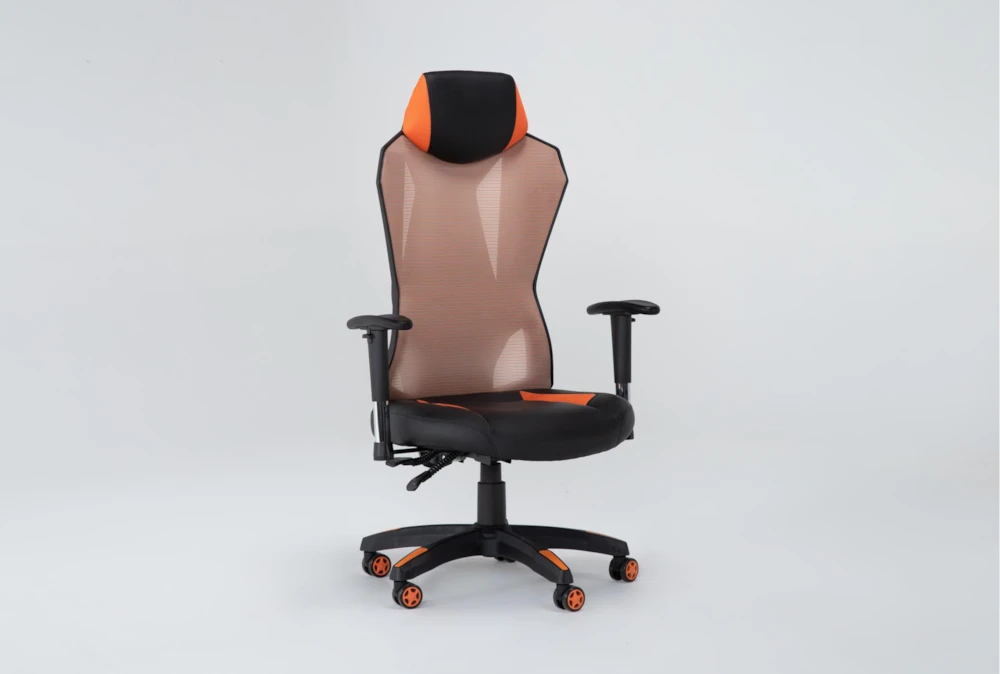 Cicero Orange Mesh Gaming Chair - Image 2
